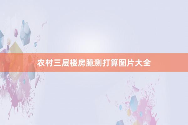 农村三层楼房臆测打算图片大全